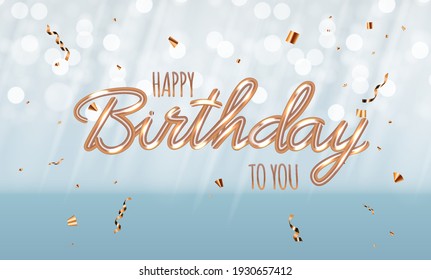 Realistic 3d congrats background  with balloons and confetti, holiday, birthday, promotion card, poster. Vector Illustration EPS10