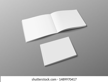 Realistic 3D Cover Brochure, Book Or Catalog Mock Up. EPS10 Vector