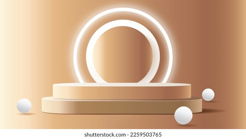 Realistic 3D cylinder pedestal podium. the scene for the products stage showcase, and promotion display. Vector geometric forms in shadow. Abstract clean studio room design. eps vector design.