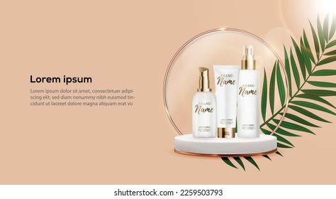 Realistic 3D cylinder pedestal podium. the scene for the products stage showcase, and promotion display. Vector geometric forms in shadow. Abstract clean studio room design. eps vector design.