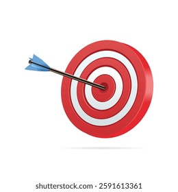 Realistic 3d dart target vector illustration