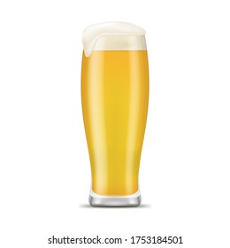 Realistic 3d Detailed Beer Mug Full. Vector illustration