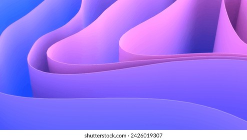 Diseño de vector de fondo de pliegues 3d realistas en eps 10