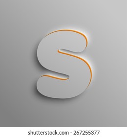 Realistic 3D font, vector