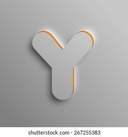 Realistic 3D font, vector