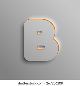 Realistic 3D font, vector