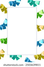 Realistic 3d gift bow top view celebration party vector