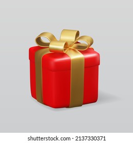 Vector de caja de regalo 3D realista Ilustración EPS10