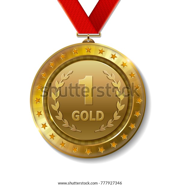 Realistic 3d Gold Trophy Award Medal Stock Vector (Royalty Free ...