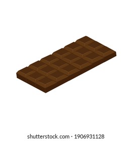 realistic 3d gridlock chocolate bar illustration
