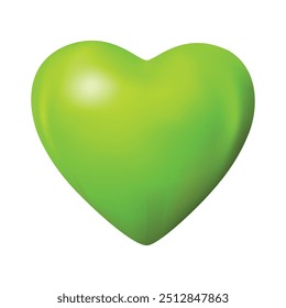 Realistische 3D hart liefde geïsoleerde illustratie.
