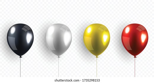 Realistic 3D helium balloon design
There are many colors for decorating festivals and celebrations.