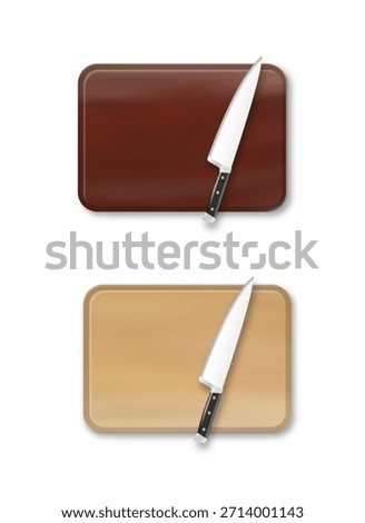 Realistic 3D kitchen knife set meat cleaver types of cutlery for cooking. Kitchen. Vector illustration