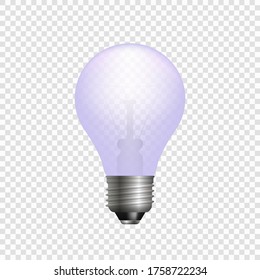 Realistic 3d light bulb. Vector lamp isolated