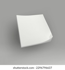 Realistic 3D Magazine Mockup With Clean Page. EPS10 Vector