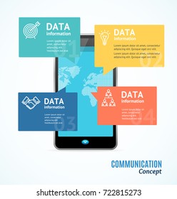 Realistic 3d Messenger Communication Concept Smartphone Chatting with Chat Bot on White Background. Vector illustration of Messaging Service Dialog Display
