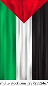 Realistic 3D Palestine flag wallpaper