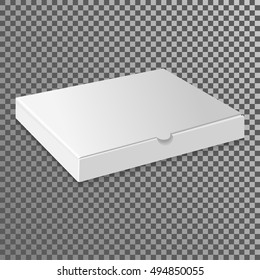 Realistic 3d pizza empty white cardboard box package set isolated vector illustration.
Mock Up Template Ready For Your Design.