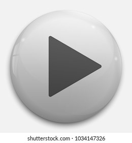 Realistic 3d play button