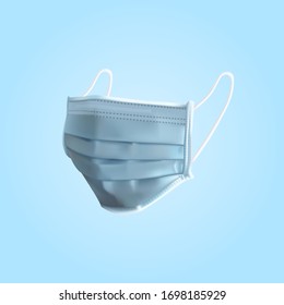 Realistic 3D Protective Medical face mask. Medical masks are used to prevent the spread of infection. Health mask to prevent disease. Vector illustration.