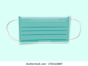 Realistic 3D Protective Medical face mask. Medical masks are used to prevent the spread of infection. Health mask to prevent disease. Vector illustration.