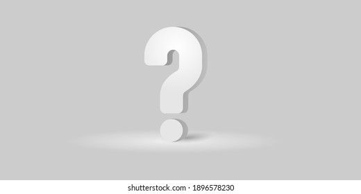 Realistic 3d question mark design background