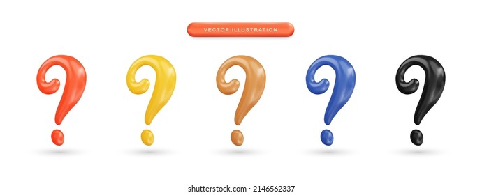 Realistic 3d Question Mark Vector Illustration Stock Vector Royalty Free 2146562337 Shutterstock 4685