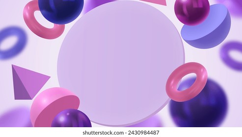 Realistic 3d shapes floating background vector design in eps 10