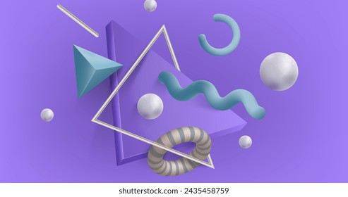 Diseño de vector de fondo flotante de formas 3d realistas en eps 10