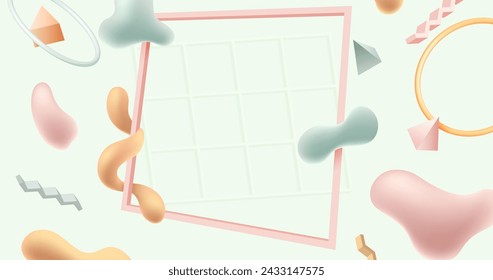 Realistic 3d shapes floating vector design in eps 10