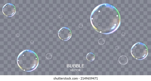 Realistic 3d soap bubbles with reflection of light