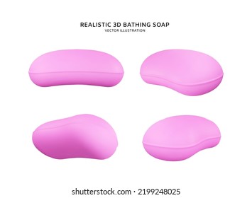 Realistic 3d soap vector illustration 