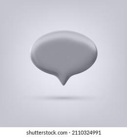 Realistic 3d speech bubble vector illustration.