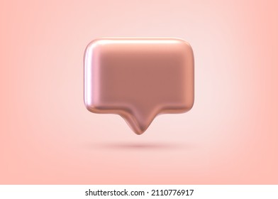 Realistic 3d speech bubble vector illustration.