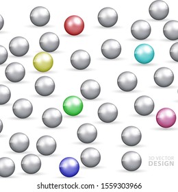 Realistic 3D spherical vector, isolated on a white background.