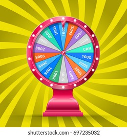 Fortune Wheel Poster Place Text Full Stock Vector (Royalty Free) 1013435461