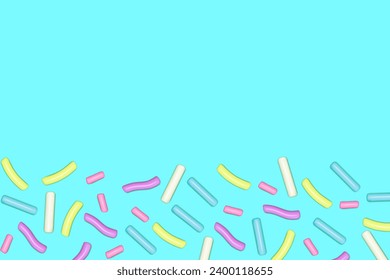 Realistic 3D sprinkles colorful design vector