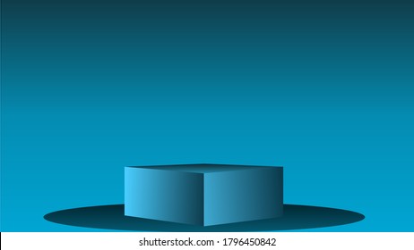 Realistic 3d square podium background. podium to insert objects