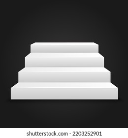Realistic 3d stair background vector illustration
