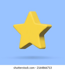 Realistic 3d star icons design of the object.