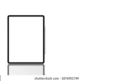 A realistic 3D technology replica template with a thin and blank frame to insert text or images.
