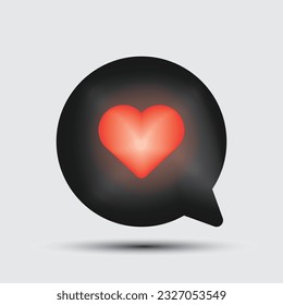  Vector de amor de 3 d valentinas realistas