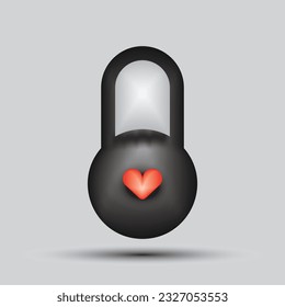  Vector de amor de 3 d valentinas realistas