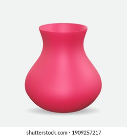 Realistisches 3D-Vase-Design-Element. Vektorgrafik
