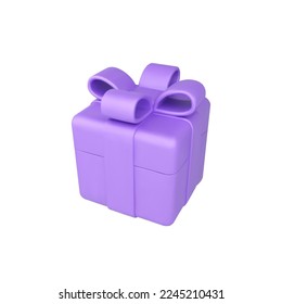 Realistic 3d vector gift box isolated on white background.