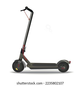 realistic 3d vector illustration of an electric scooter isolated on white background