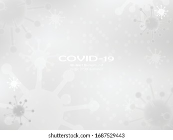 Realistic 3d virus cells dangerous symbol vector EPS10 illustration background with blank space .Novel Coronavirus COVID-19.