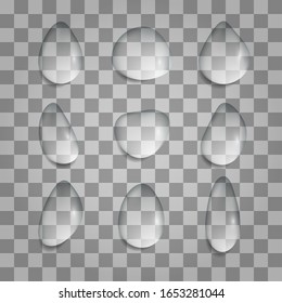 Realistic 3d Water drop Vector Illustration