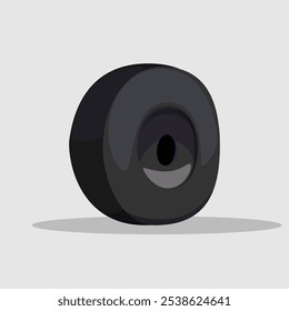 A realistic 3D wheel vector with detailed tread and depth, ideal for automotive designs, machinery illustrations, and mechanical themes, adding a lifelike, professional touch.