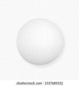 realistic 3d white classic golf ball icon closeup isolated on transparency grid background. Vector stock illustration. - Powered by Shutterstock - Get 15% off with code: PIKWIZARD15